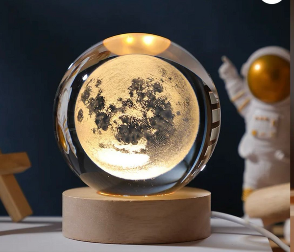 3D Crystal Ball lamps With Base (1 Pc / Mix Design)