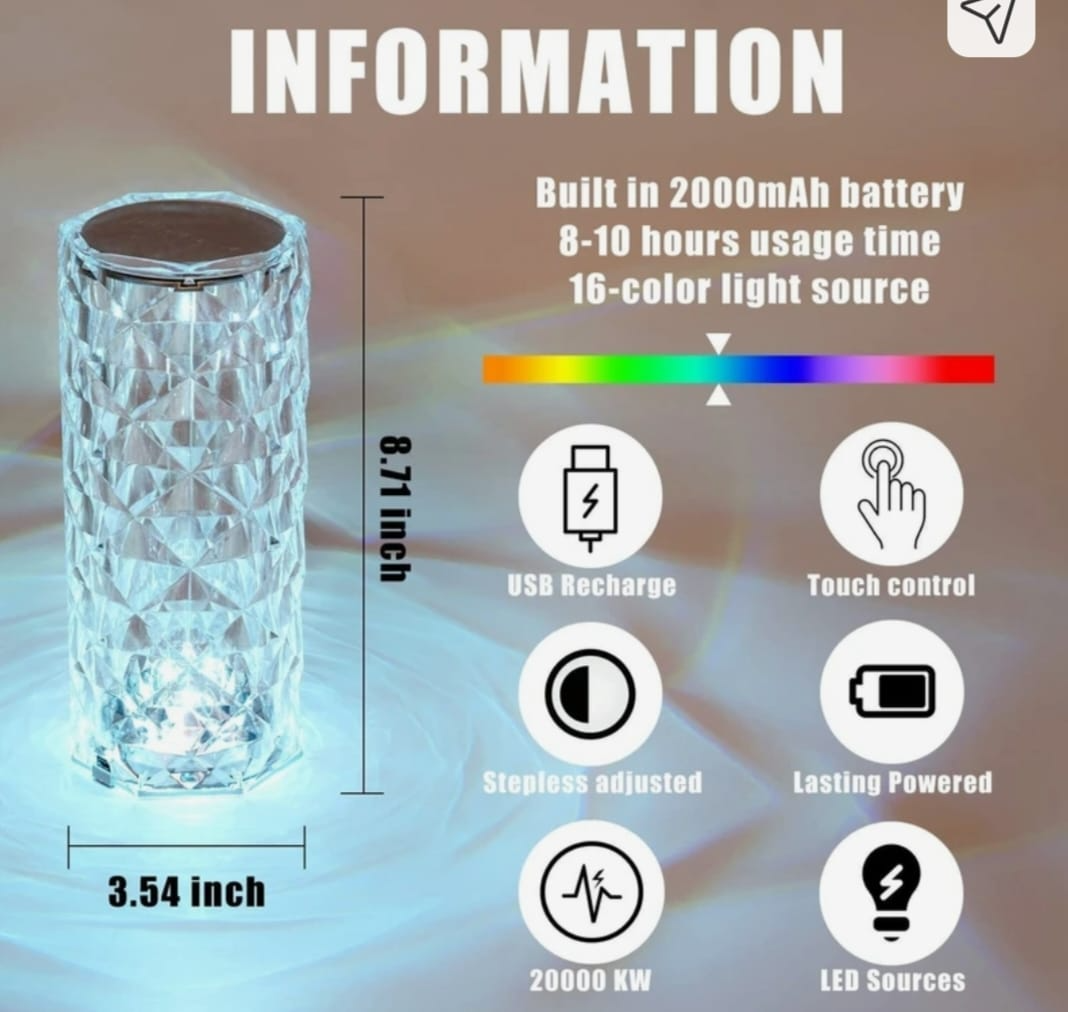 Rose diamond table lamb